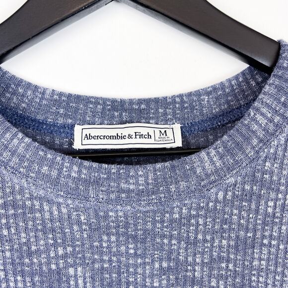 Abercrombie & Fitch Size M Flared A-Line Ribbed Dress Blue - Picture 3 of 11